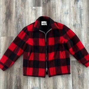Vintage Woolrich Buffalo Plaid Wool Coat